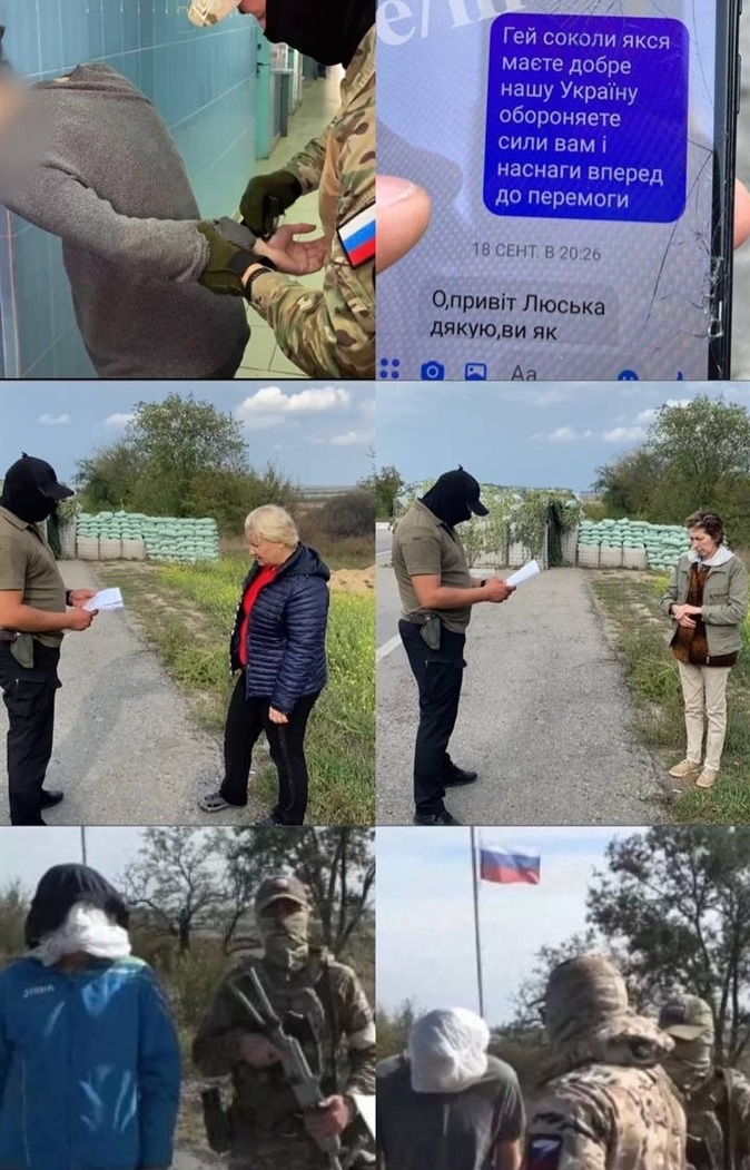 Фрагменти публікацій пропагандистів про затримання та депортацію мешканців Запорізької області