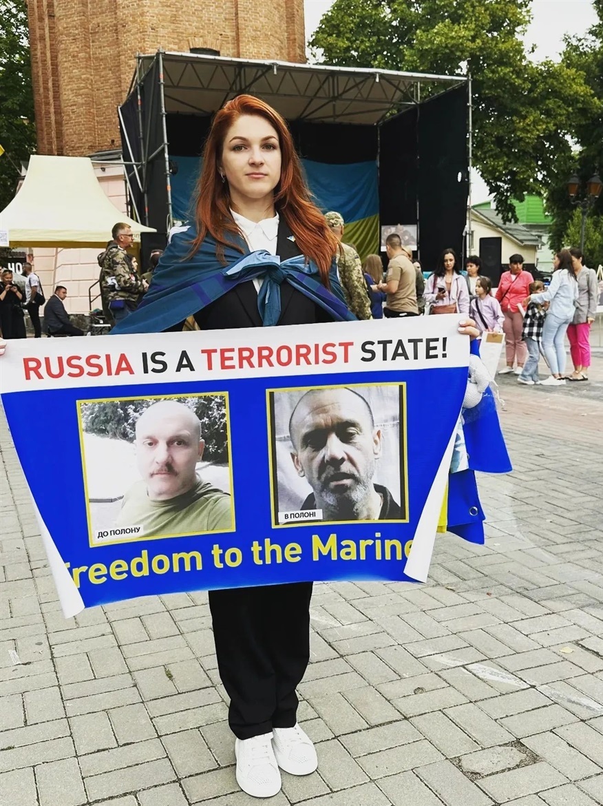 Марʼяна на всеукраїнській акції на підтримку військовополонених у Вінниці
