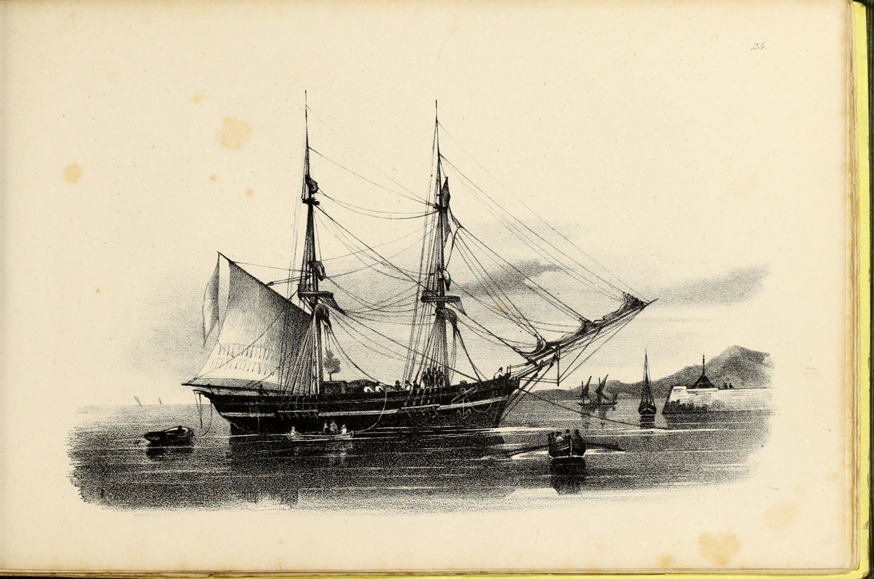 Так выглядел бриг «Бердянск», построенный Н. Кобозевым в 1840 г.