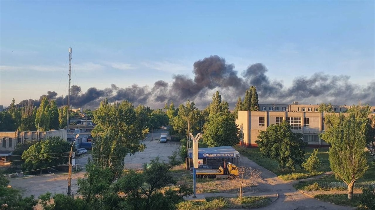 Пожежа на підстанції на Східному проспекті, біля Амстору