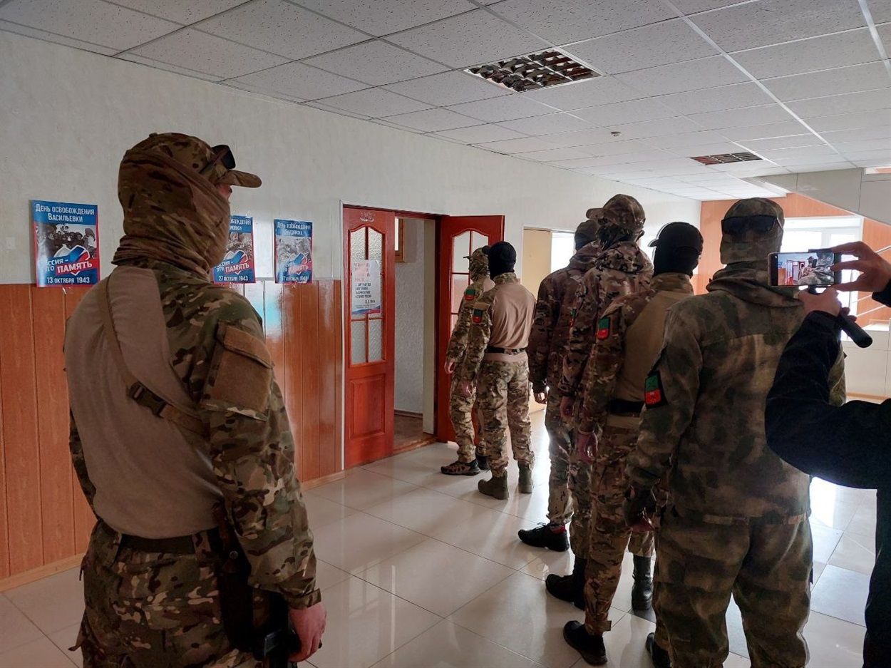 Бійці так званого добровольчого батальону ім. Судоплатова, який за заявою окупантів, був створений з мешканців Запорізької області
