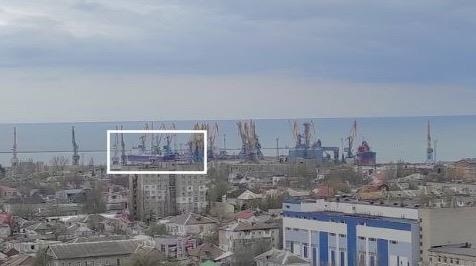 Вид на Бердянський морський торговельний порт, 22.04.2023.
