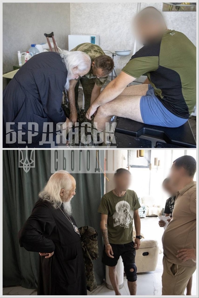 московські священики вівідують військових у шпиталі в Бердянську