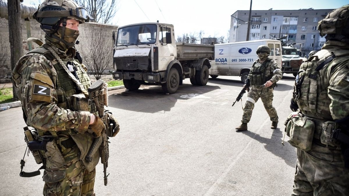 Окупаційні російські війська у Бердянську