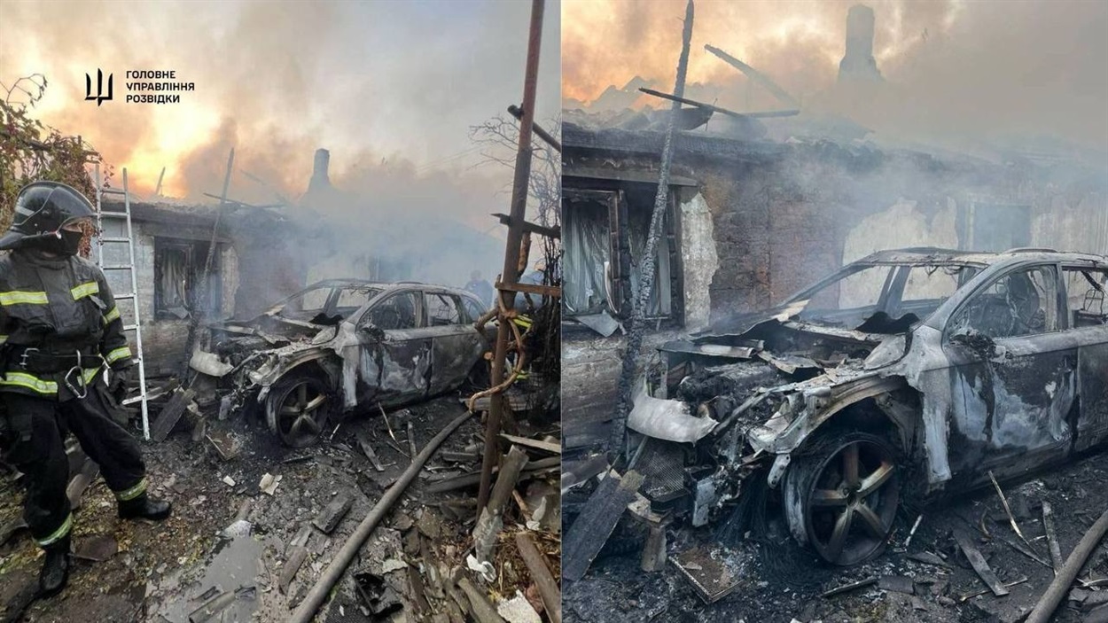 Наслідки вибуху автівки зрадника